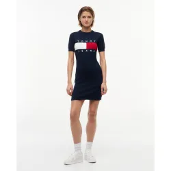 Vestido de mujer de punto de manga corta