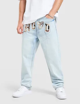 Mens Camo Iron Denim Jeans - Blu, blu blu Uomo taglia S - Hoodrich - FashionsVida