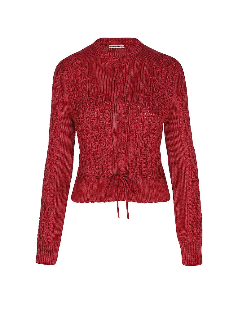 Trachten Strickjacke LENE rot S damen - Gottseidank - FashionsVida