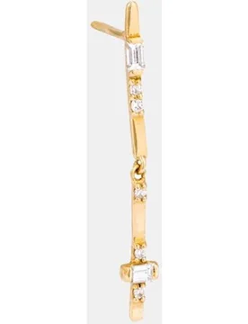 Piercing único Baguette Sword de oro y diamantes - Sansoeurs - FashionsVida
