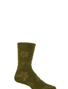 Pair Fluffy Terry Combed Cotton Socks Green 4-7 Unisex - Green - Size: 4-7 Unisex - Happy socks - FashionsVida