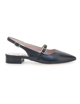 Ballerine Slingback Nero Con Cinturino Frontale 2888 36 - PITTARELLO GLAM - FashionsVida