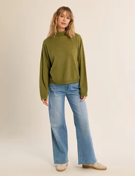 Jersey de mujer de manga larga cuello alto - Molly Bracken - FashionsVida