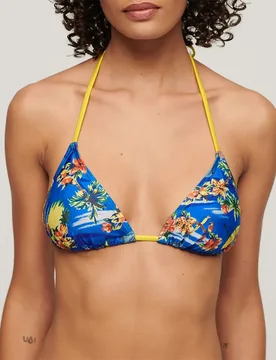 Top Bikini String Triangle Blue Dolphin Ocean L - Superdry - FashionsVida