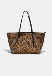 Shopper-Tasche im Animalprint Braun OS