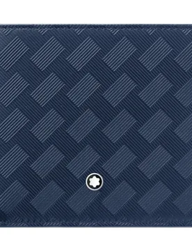 Tarjetero unisex de piel color azul - Montblanc - FashionsVida