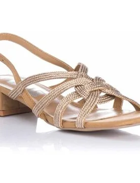 Keilabsatzsandalen Sandale Mit Niedrigem Absatz - Geflochten 36;37;38;40 - Angela D - FashionsVida