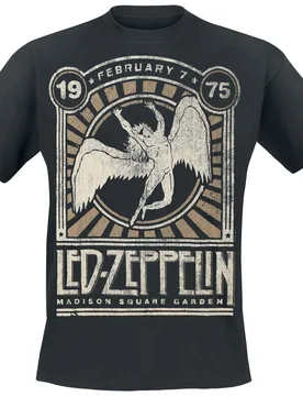T-Shirt - Madison Square Garden 1975 - S bis 4XL - Größe XXL - schwarz - Lizenziertes Merchandise! - Unisex - unisex - Led Zeppelin - FashionsVida
