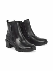 Hallux-Absatz-Stiefelette Kroko - Schwarz - female - Size: 42