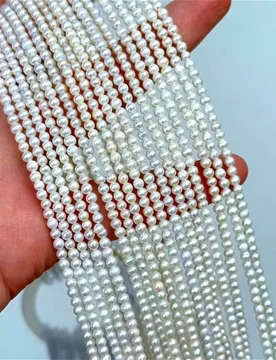 A 3mm Blemish-Free Natural Freshwater Small Round White Pearl Bead Women Gift Jewelry Make DIY Necklace Bracelet Accessories - Aliexpress - FashionsVida