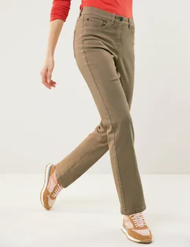 Husky-Jeans, Regular Fit#normale Größen#Kurzgrößen#Langgrößen, Farbe Beige, 44, wärmender Thermoflausch auch in Kurz- und Langgrößen Damen - Walbusch - FashionsVida