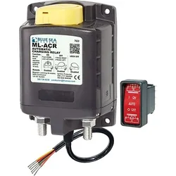 Automati Charging Relay With Manual Control Isolator 12v Black One Size unisex