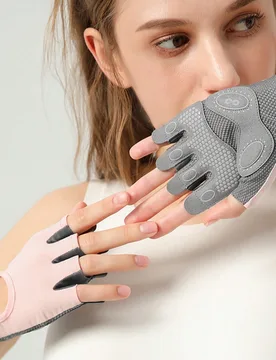Guantes sin dedos antideslizantes con protección completa de la palma, guantes de gimnasio transpirables para hombres y mujeres, guantes de ciclismo - Shein - FashionsVida