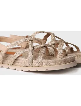 Sandalias planas de mujer de yute con hebilla - Toni Pons - FashionsVida