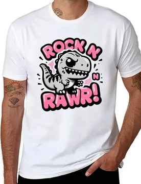 Rock n Rawr Baby Dinosaur Baby Rocker T-Shirt t shirts for man graphic tees man t shirt heavy cotton T-Shirt - Aliexpress - FashionsVida