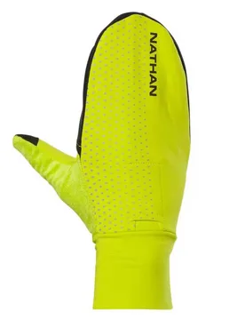 Guanti Hypernight Reflective Convertible Mitt Hi Vis Yellow / Geo Print S - Nathan - FashionsVida