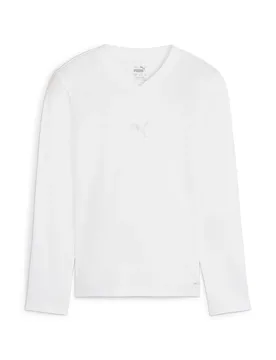 Langarmshirt TeamGoal Baselayer - Blanc - unisex - Size: 8 ans - Puma - FashionsVida