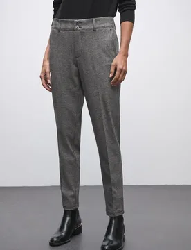 Casual Fit Jacquard Chino female Schwarz - Street One - FashionsVida