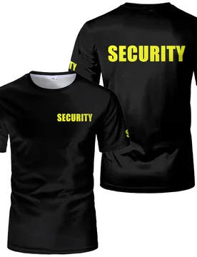 Professional Security Uniform T-Shirt Classic Bodyguard Work Clothes Breathable Short Sleeve Summer Tops Oversized Safety Tee - Aliexpress - FashionsVida