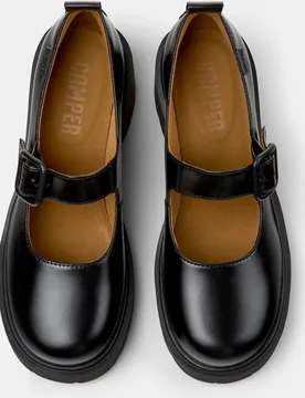 Merceditas con tacón de mujer milah de piel con hebilla - Camper - FashionsVida