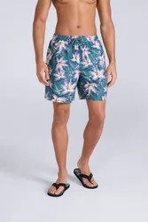 Deep Dive Mens Printed Boardshorts - Green - Green - Size: M