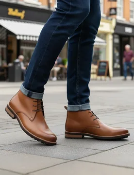 Ludgate Mens Premium Leather Chukka Boots - Silver Street London - FashionsVida