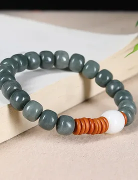 Natural Weathered Yellow Bodhi Beads w/ Olive Pit Spacers, White Jade Bodhi Unisex Retro Prayer Bracelets (Gifts) - Aliexpress - FashionsVida