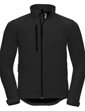 Mens Plain Soft Shell Jacket (Black) - Size Small - Russell athletic - FashionsVida
