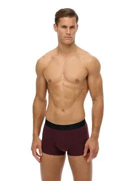 Slips 3 Unités Black / Port / NOOS Grey Marl 2XL - Superdry - FashionsVida