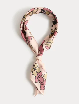 Pure Silk Floral Scarf Pink Mix female - Jaeger - FashionsVida