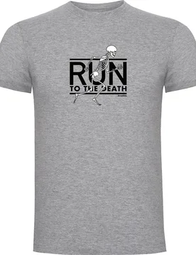 Maglietta A Maniche Corte Run To The Death Heather Grey S - Kruskis - FashionsVida