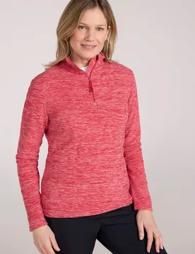 Snowdon Melange Womens Fleece - Red - Red - Size: 20 - Mountain Warehouse - FashionsVida