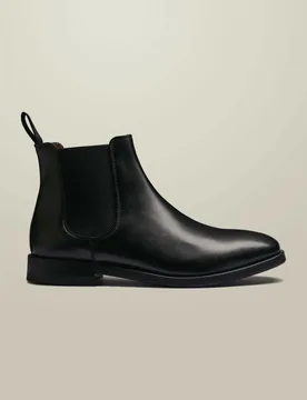 Leather Chelsea Boots Black male - Charles Tyrwhitt - FashionsVida