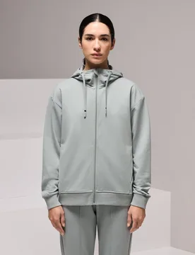 Sudadera hoodie abierta Sportcasual de mujer - Boomerang - FashionsVida