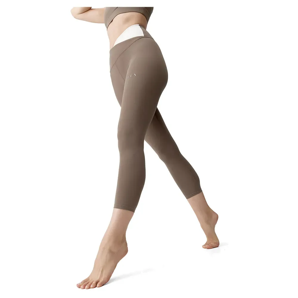Leggings Cleo Fossil / White S - Born Living Yoga - FashionsVida