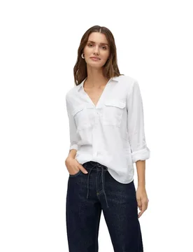Chemise à Manches Longues Linn Bumpy Snow White XS - Vero moda - FashionsVida