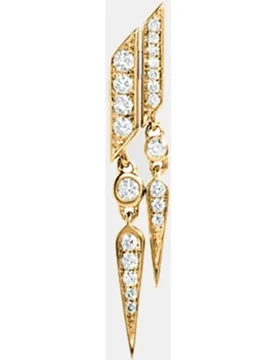 Pendiente individual Anyway de oro con diamantes - STATEMENT - FashionsVida