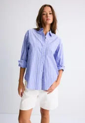 Verstellbares Popelinhemd in Regular Fit Himmelblau M