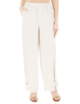 Pantalone misto viscosa LIU JEANS AVORIO 38 - Liu jo - FashionsVida