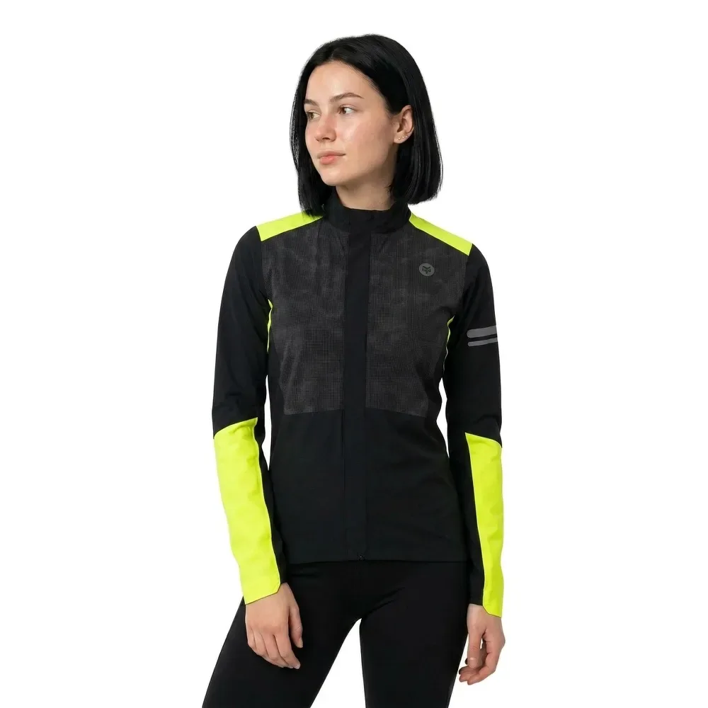 Giacca Essential Prime Rain Ii Hi-vis Black - AGU - FashionsVida