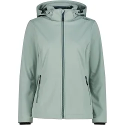 Woman jacket zip hood chaqueta softshell mujer Verde (42)