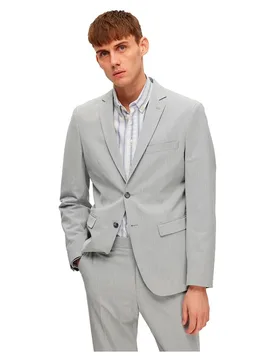 Blazer Slim-liam Flex B Light Grey Melange 102 - Selected - FashionsVida