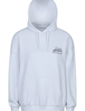 Women's 'Scotland' Soft Warm Comfortable Casual Relaxed Fit Graphic Hoodie in Light Beige Size: 18 - Light Beige - Size: 18 - Mountain Warehouse - FashionsVida