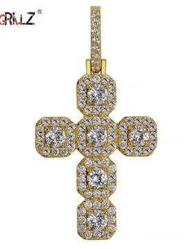 New Iced Out Cross Pendant Necklace Mens/Women Micro Paved AAA CZ Hip Hop Gold Silver Color Charm Chains Jewelry Gift - Aliexpress - FashionsVida