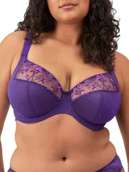 Womens Charley Side Support Plunge Bra - Salsa - Purple Polyamide - Size 46dd