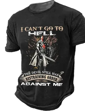 Crusader Knights Print T Shirt For Men Summer Casual O-neck Short Sleeve Tops Street Hip Hop Vintage Clothes Fashion Loose Tees - Aliexpress - FashionsVida