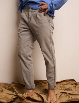 Pantalón chino luke de hombre medium charcoal - Tintoremus Sttudio - FashionsVida