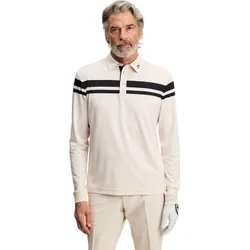 Polo Kenny Stripe, langarm, beige xl