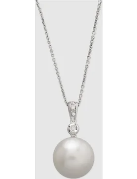 Collar Black & White de oro con diamantes y perla - El Corte Inglés - FashionsVida