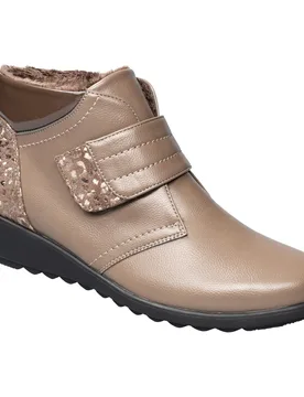 Wärme-Klettstiefelette „Hedi“ beige 40 Damen - wonderwalk - FashionsVida